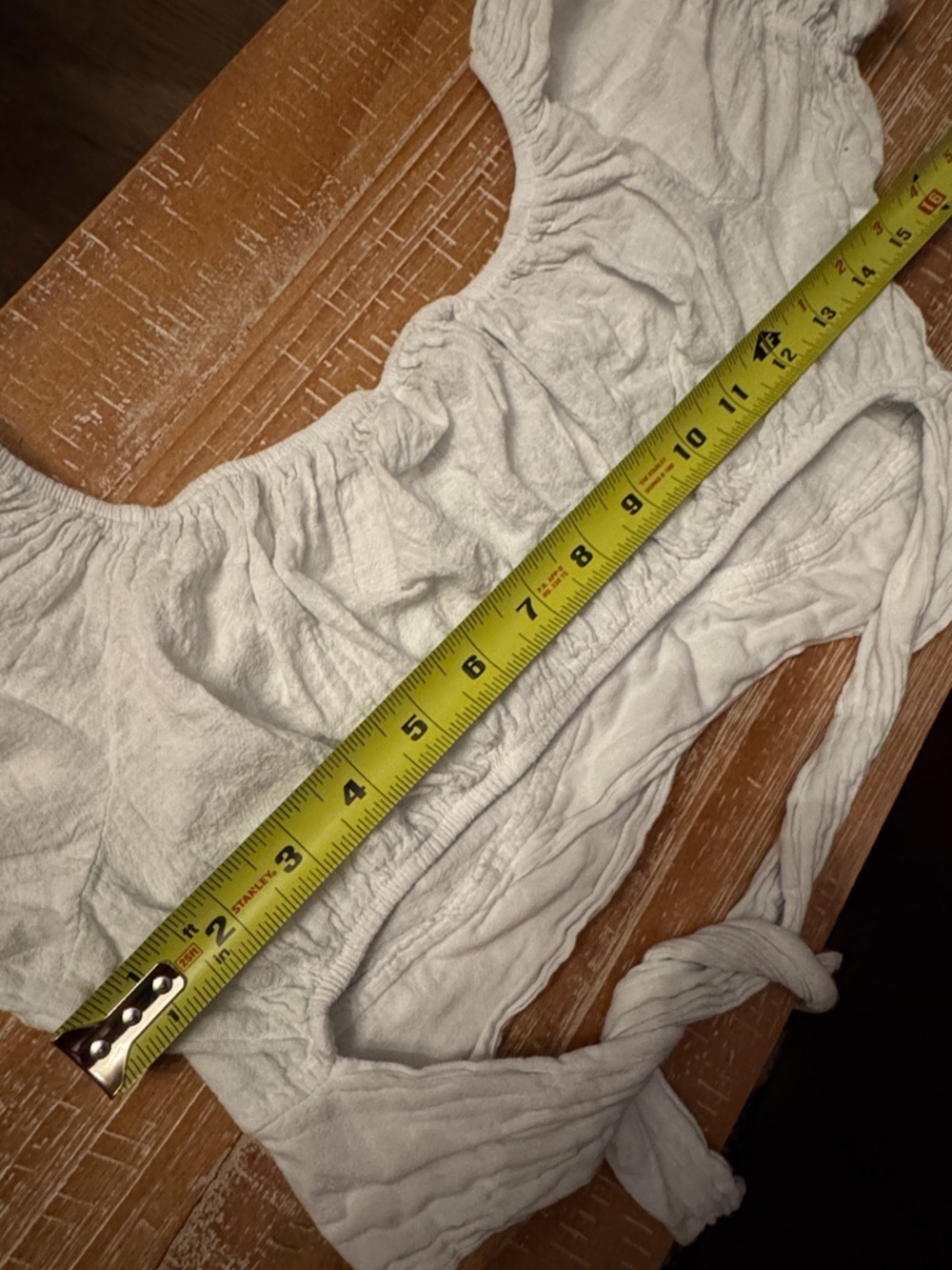 Blanco by Nature White Crop Top Size Large - Picture 6 of 8